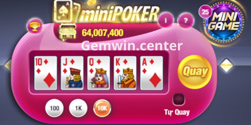 Luật chơi mini Poker GEMWIN như thế nào?